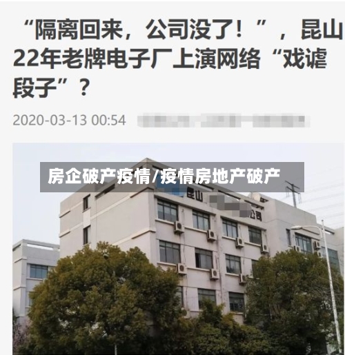 房企破产疫情/疫情房地产破产