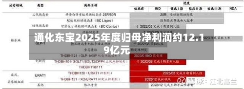 通化东宝2025年度归母净利润约12.19亿元-第2张图片