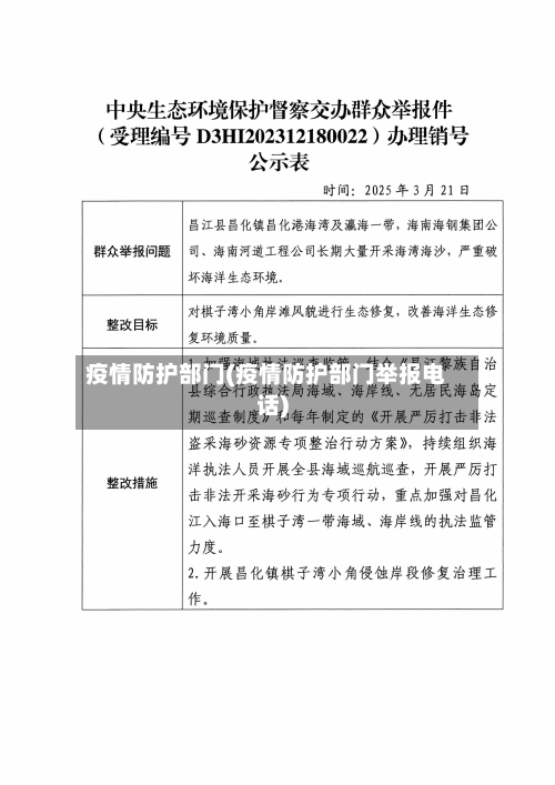 疫情防护部门(疫情防护部门举报电话)-第2张图片