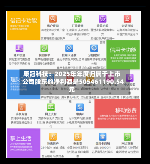 康冠科技：2025年年度归属于上市公司股东的净利润是505461190.54元