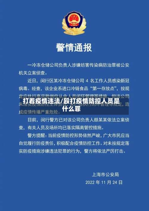 打着疫情违法/殴打疫情防控人员是什么罪