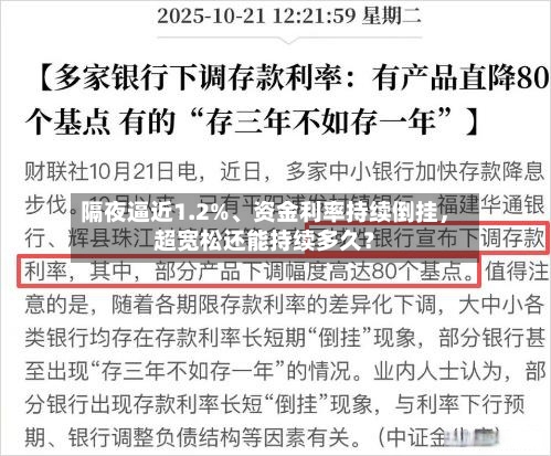 隔夜逼近1.2%	、资金利率持续倒挂	，超宽松还能持续多久？-第2张图片