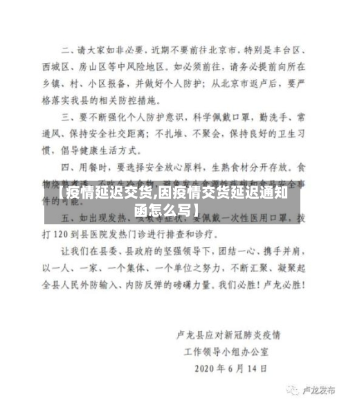 【疫情延迟交货,因疫情交货延迟通知函怎么写】-第3张图片