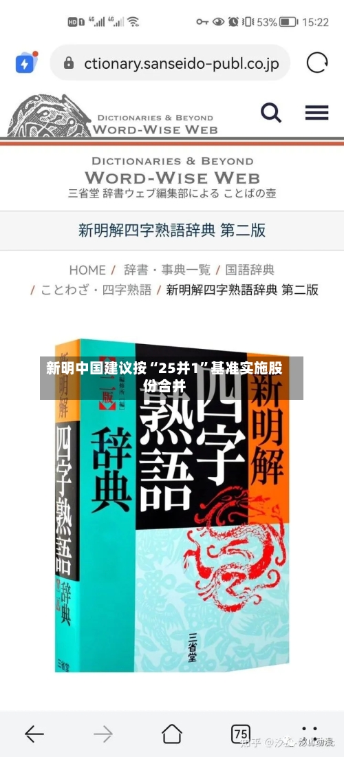 新明中国建议按“25并1”基准实施股份合并-第2张图片