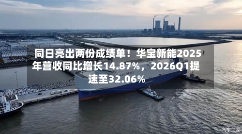 同日亮出两份成绩单！华宝新能2025年营收同比增长14.87%，2026Q1提速至32.06%