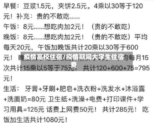疫情高校住宿/疫情期间大学生住宿费-第3张图片
