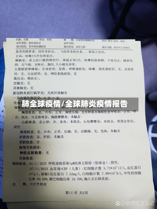 肺全球疫情/全球肺炎疫情报告