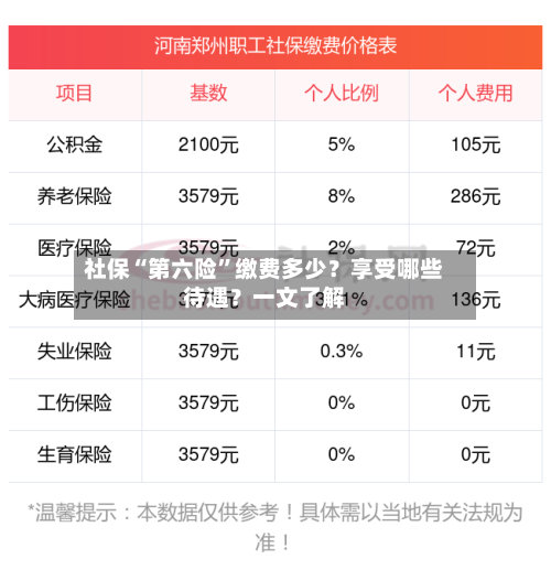 社保“第六险”缴费多少？享受哪些待遇？一文了解-第2张图片
