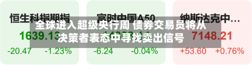 全球进入超级央行周 债券交易员将从决策者表态中寻找卖出信号