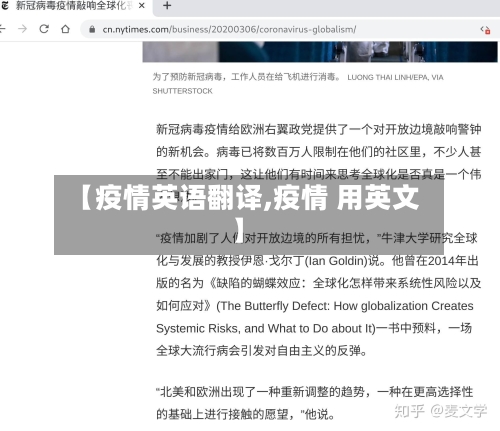 【疫情英语翻译,疫情 用英文】