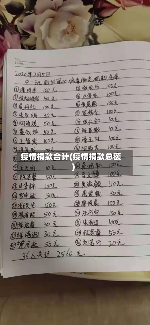 疫情捐款合计(疫情捐款总额)