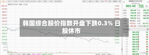 韩国综合股价指数开盘下跌0.3% 日股休市