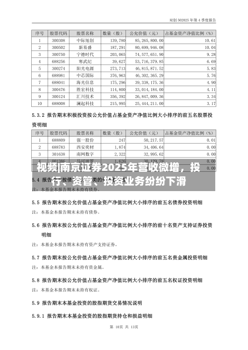 视频|南京证券2025年营收微增	，投行、资管、投资业务纷纷下滑-第2张图片