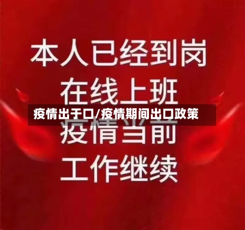 疫情出于口/疫情期间出口政策