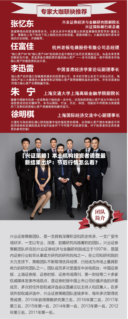 【兴证策略】本土机构投资者调查最新结果出炉：节后行情怎么看？-第2张图片