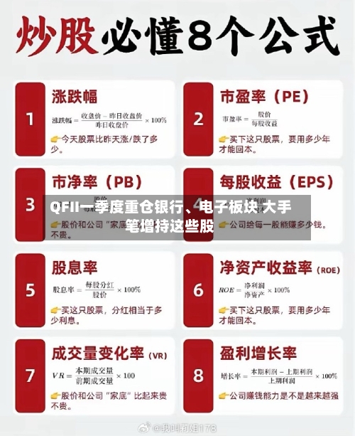 QFII一季度重仓银行、电子板块 大手笔增持这些股