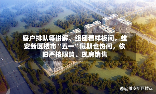 客户排队等讲解	、组团看样板间，雄安新区楼市“五一”假期也热闹，依旧严格限购、现房销售-第2张图片