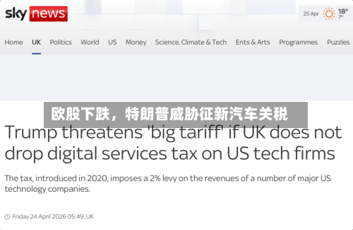 欧股下跌	，特朗普威胁征新汽车关税-第3张图片