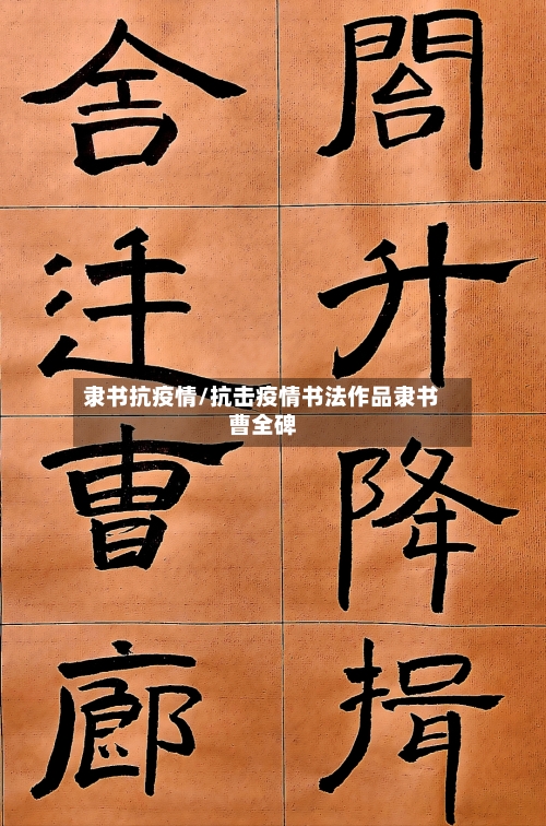 隶书抗疫情/抗击疫情书法作品隶书曹全碑-第3张图片