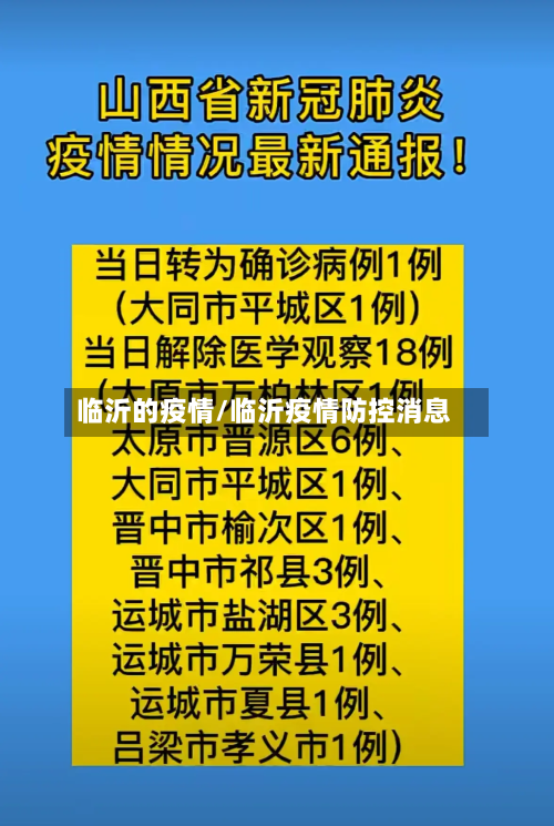 临沂的疫情/临沂疫情防控消息